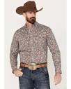 Roper Men's Amarillo Paisley Print Long Sleeve Western Snap Shirt ...
