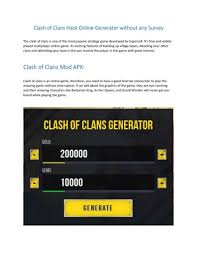 Clash of clans mod apk 2021 es el juego de estrategia en línea de culto para. Fastest Clash Of Clan Online Generator