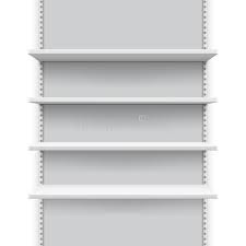 Download Empty Market Retail Stand With Shelves For Products Store Display Vector Mockup Stock Vector Illustration Of Glossy Mall 80934537