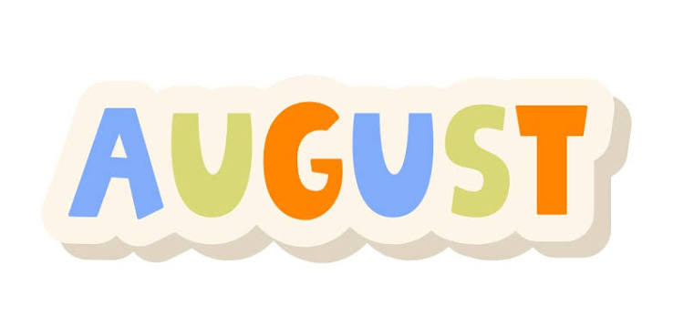 August month Vector Images & Graphics for Commercial Use | VectorStock