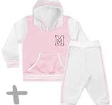 Conjunto Moletom + Calça College Rosa Personalizado