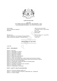 Level 5 (main counter), block d4, complex d, federal government administrative centre, 62530 putrajaya. Factory And Machinery Act 1967 Studocu