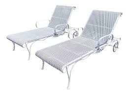 They're designed to be laid upon with the armrest working as support or headrest for when you fancy stretching out. Vintage Outdoor Chaise Lounges By Russell Woodard A Pair Chairish