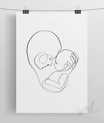 Mom And Baby Line Art Printable Line Art Mother And Child Etsy Newborn Art Mother Art Art Wall Kids
