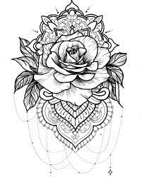 Nochnoj Eskiz Roza Risuyu Eskiz Mandala Tlt Tatu Cvetok Rose Flower Mandala Tattoo Tattoopins Tatts Drawing R Tattoos Rose Tattoos Sleeve Tattoos