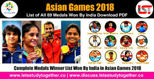 Asian games 2018 can be dubbed as the start for india's rise in the realm of sports. Asian Games 2018 List Of All 69 Medals Won By India Download Pdf