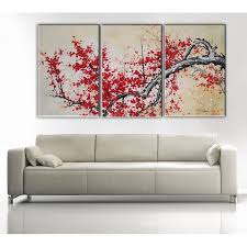 Tableau Arbre Cerisier Tableaux Nature Deco Soon Peinture Fleurs Peinture Tableau Triptyque
