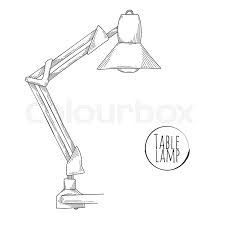 You need a desk or table lamp for your art studio, and you needed it yesterday. Sketch Desk Lamp Table Lamp Isolated Stock Vector Colourbox
