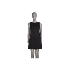 Miu Miu Black Lambskin Suede Studded Sleeveless Mini Dress