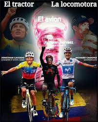 La emoción de richard al ganar el giro de italia. Alex Lojano Grandes Ciclistas Facebook