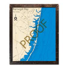 Barnegat Bay Nj Jersey Shore 3d Nautical Wood Maps