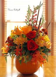 Pumpkin Fall Flower Arrangement Blumenarrangements Herbst Florale Arrangements Und Herbstblumen