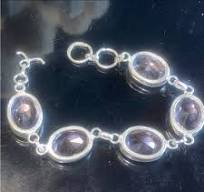 Gorgeous Pink Kunzite Handcrafted 925 faceted gem bracelet