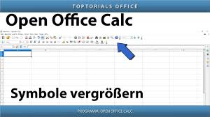 Denn writer erlaubt pro absatz wahlweise einen text oder eine tabelle, nicht beides gleichzeitig. Symbole Der Benutzeroberfache Vergrossern Openoffice Calc Youtube