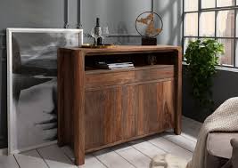 Meuble de rangement par excellence, le meuble bahut buffet enfilade, est la pi�ce maitresse du s�jour ! Buffet Bahut 120x45x100cm Bois De Sheesham Palissandre Huile Gris Taupe Bueno 2005