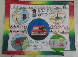 Check spelling or type a new query. Road Safety Rules And Symbols On Chart With Brush Pen And Acrylic Paints Road Safety Poster Poster Drawing Safety Posters