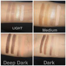 Kkw Highlight And Contour Kit Swatches The Light Is My Fave Sometimes I Switch It Up To The Medium Or Mix And Ma Kkw Beauty Beauty Hair Makeup Contour Kit