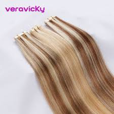 Hair that has been crafted into weft that can be sewn, glued or alternatively attached to the natural hair in a single strip blonde tape in hair extensions are an extremely popular color in the hair extension market for a number of reasons. Ajf Glue Human Hair Extensions Nalan Com Sg
