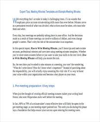 • a file minute should always be directed to a department/unit and, where appropriate, a particular individual. Free 10 Minutes Meeting Writing Examples Samples In Pdf Doc Pages Examples