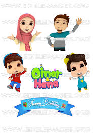 Kartunnya sangat lucu dan menyenangkan yah :) kali ini saya akan menggambar. Edible Image Omar Hana Cartoon Untuk Kek Birhtday Aisha Puchong Jaya
