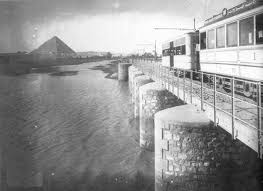 لقطة نادرة لترام شارع الهرم يعبر كوبري المريوطية الجيزة حوالي عام 1929 egypt history cairo egypt old egypt