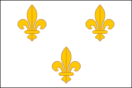 The blue stripe is located on the left side of the flag, white in the middle, and the red one on the right side. Kingdom Of France Naval Flags