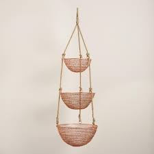 Hang the planter, insert pots into the center holes in. Copper And Rope 3 Tier Hanging Basket Hangekorb Obstkorb Hangend Hangeaufbewahrung