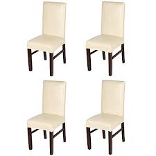 Yuena Care 4pack Dining Chair Covers Waterproof Faux Leather Chair Slipcover Washable Romovable Seat Protectors For Home Slipcovers For Chairs Dining Chairs Dining Chair Covers
