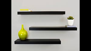 Kiera Grace Maine Wall Shelf 24 Inch Pack Of 3 Black Youtube