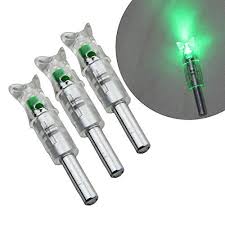 6pcs Automatically Lighted Green Led Arrow Nocks For Aluminum Crossbow Arrows Id 297 302 Hunting Visit The Image Link Crossbow Arrows Crossbow Arrow Nocks