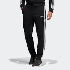 Adidas Essentials 3 Stripes Tapered Tricot Pants Black Adidas Us
