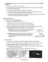 Earth Science Regents Review 4 Weather