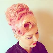todays big hairdo for a lovely little wander around thenationalweddingshow i vintage frisuren frisur standesamt rockabilly frisur