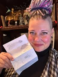 Omg The sweetest little girls came into the Lancaster Troll Market today  and knew me from Instagram, and one of them had made me a drawing ! 🥹Kylan  loved it too!! 🐉