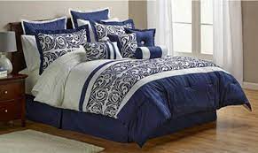 Ambrosia Comforter Set In Navy Also Available In Red And Black Fingerhut Com Home Comforter Sets Bed