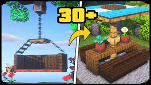 Minecraft 30 Outdoor Build Hacks And Ideas Minecraft Building Ideas Youtube