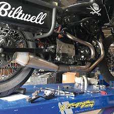 They offer great looks and aggressive sound. American Motorcycle Design Two Brothers Racing