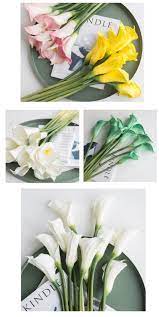 A Bunch Of Calla Lily Flower Bulbs Wedding Bouquets Faux Flower Lily Flower Bulb Flowers Long Stem Flowers