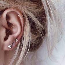 Vi Minimalist Geometric Shapes Earring Set 4 Pairs Earings Piercings Ear Piercings Helix Ear Jewelry