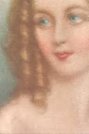 Vintage Miniature Cameo Portrait of Lady Cynthia Capel by Vincent Nesbert  after John Hayter 7.75″ x 7″