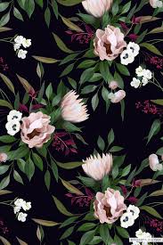 Maybe you would like to learn more about one of these? Floral Illustrated Painted Seamless Repeating Design Flower Painting Flowers Dark Background Floral Pattern Wallpaper