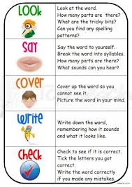 Look Say Cover Write Check Poster Teaching Spelling Spelling Activities Teaching Literacy