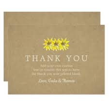 Rustic Sunflower Thank You Cards Zazzle Com Wedding Thank You Gifts Country Wedding Gifts Romantic Wedding Gifts