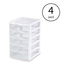 Our drawer units are specially developed for you, so you can sort and keep track of business. Sterilite Clearview Small Plastic 5 Drawer Desktop Storage System 4 Pack 744271321500 Ebay