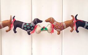 Dachshund Christmas Garland Doxie Christmas Decoration Wiener Dog Christmas Decoration Dog Garland Dachshund Pattern Dachshund Christmas Christmas Dog