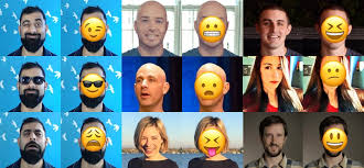 Emoji meaning a yellow face with simple, open eyes and puckered lips giving a kiss. The Mojifier