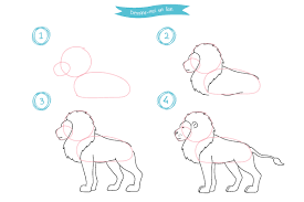 Observe bien les étapes proposées pour chaque modèle, puis prends ton crayon et commence par repasser sur le trait gris des pages de décor. Dessin Pas A Pas Animaux De La Savane C Monetiquette