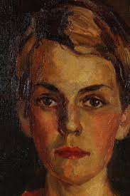 Sold at Auction: Virginia Cuthbert, Virginia Cuthbert 1930 half length Self  Portrait