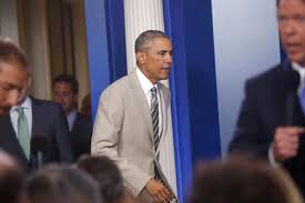 President barack obama makes a statement at the james brady press briefing room of the white house august 28, 2014 in washington, dc. Obama Yes We Tan Mpr News