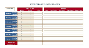 30 Printable Blood Pressure Log Templates Template Lab